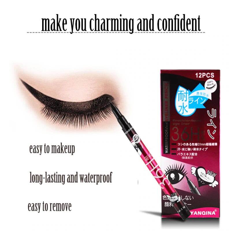 YANQINA 36H Eyeliner Waterproof Pencil