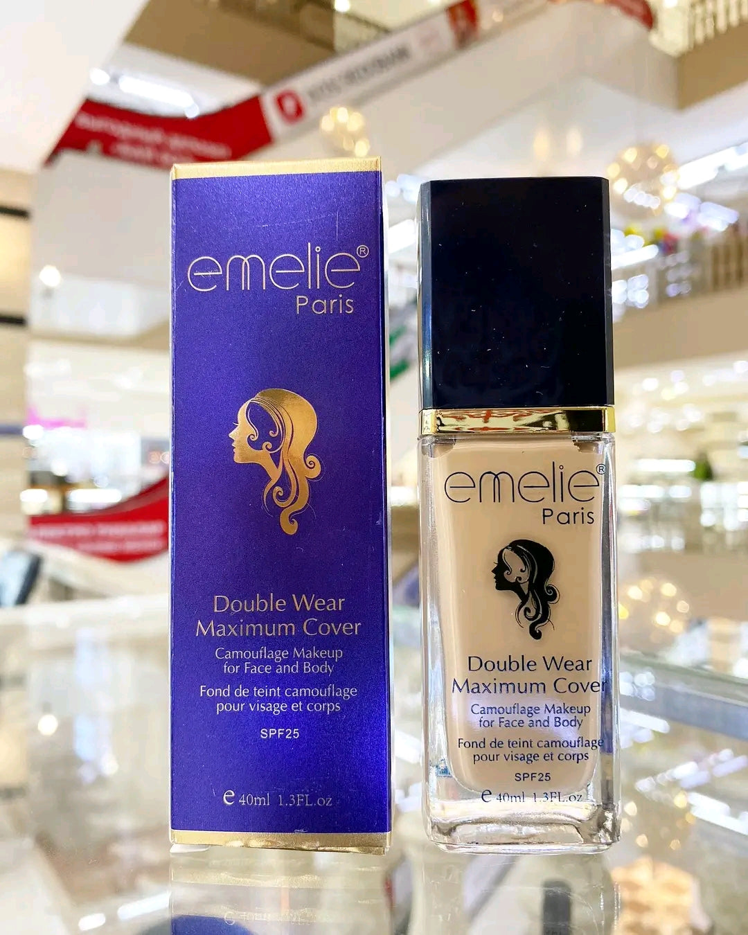 Emelie Paris Double Wear Maximum Cover Waterproof Camouflage Makeup for Face and Body Foundation