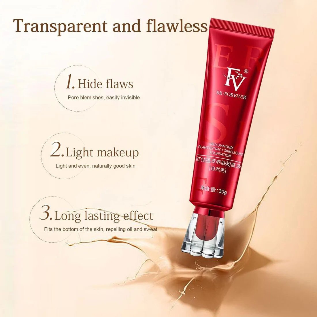 FV Waterproof Liquid Foundation – Matte Finish