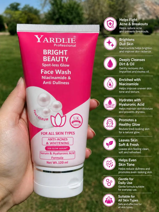 Yardlie Bright Beauty Spotless Glow Face Wash  Farwa Beauty